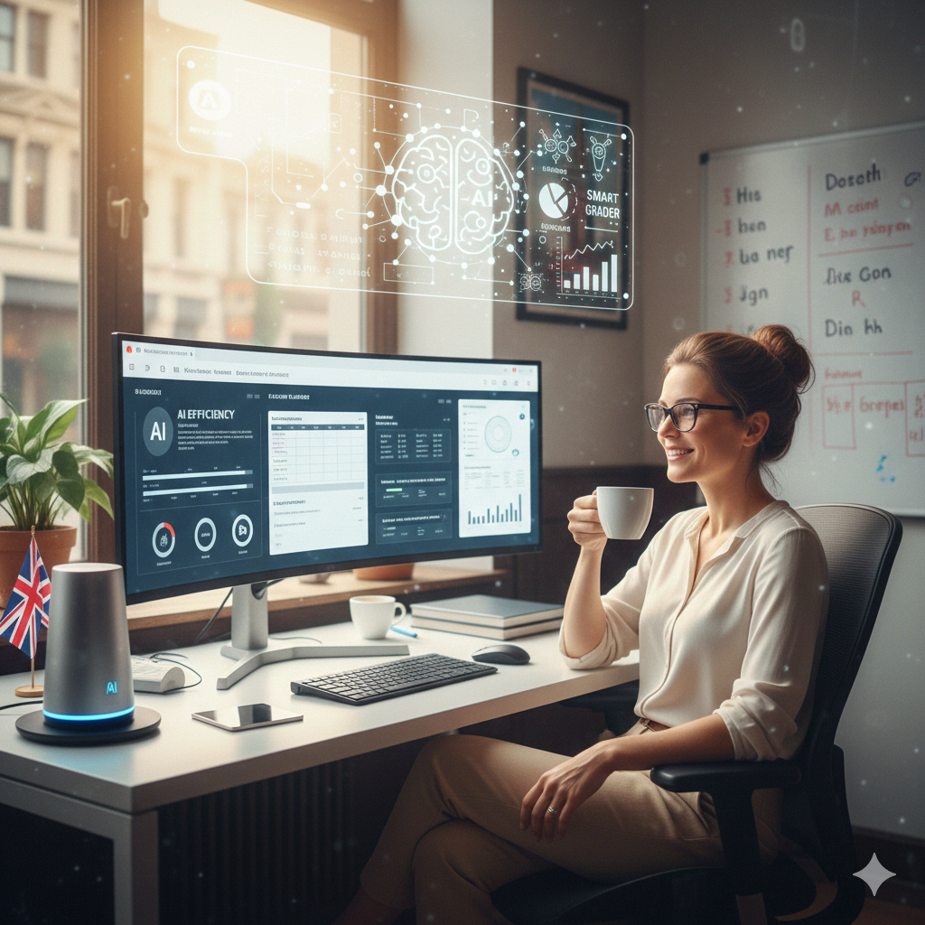 Profesora disfrutando su tiempo libre